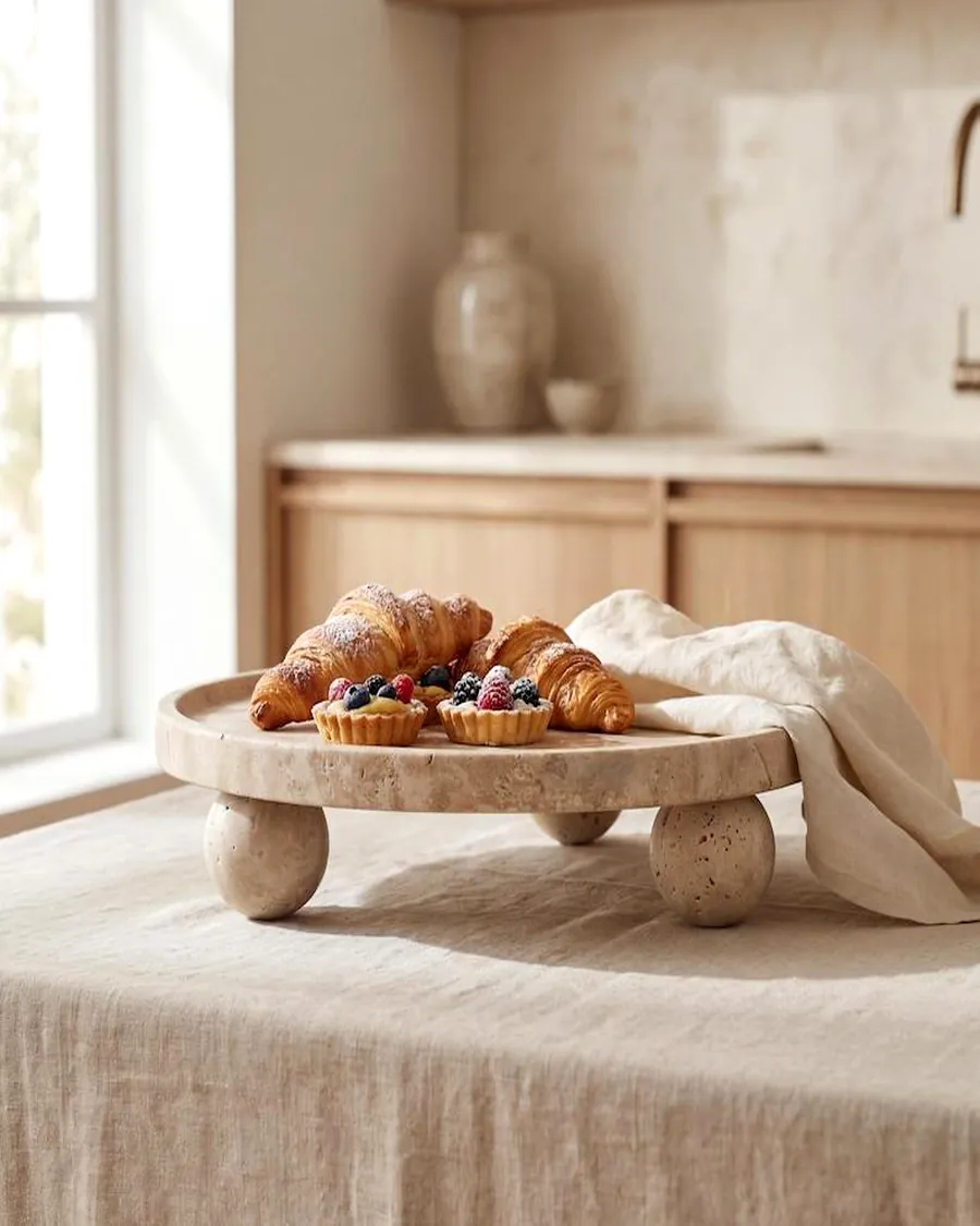 Serving Platters — handcrafted marble from Agra
